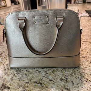 Kate Spade Wellesley Rachelle Satchel Bag Metallic Rose Gold Pebbled Leather